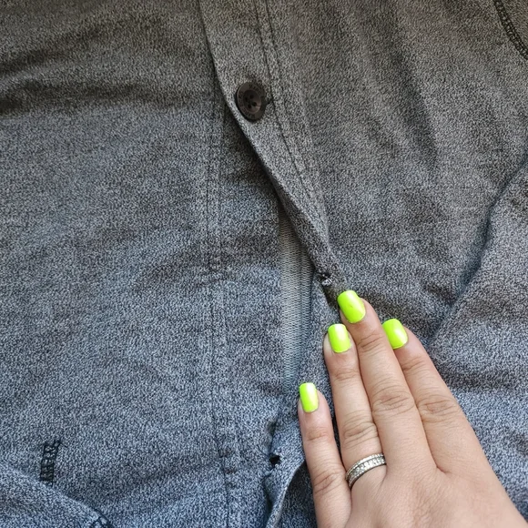 Men's Gray Button-Up Hoodie - Picture 5 of 10